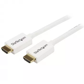 Cable HDMI con Ethernet CL3 de 3 m / 10 ft StarTech.com - Cable HDMI Ultra HD apto para instalación empotrada - Cable HDMI de alta velocidad 4K 30Hz UHD - 10,2 Gbit/s - Cable de vídeo/pantalla HDMI 1.4 - 30AWG, blanco
