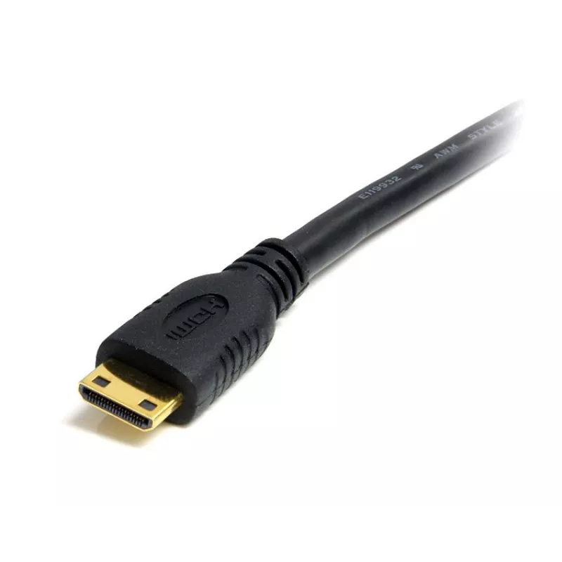 StarTech.com HDACMM1M 1 m cable HDMI de alta velocidad a Mini HDMI con Ethernet, HDMI 1.4b, 3D, ARC, macho/macho, contactos chapados en oro, negro