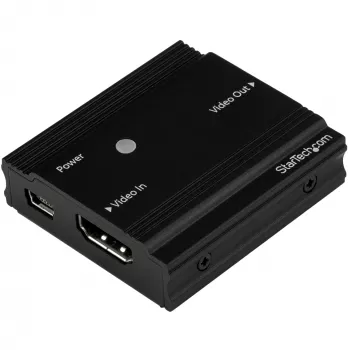Amplificador de señal HDMI StarTech.com - Extensor HDMI - 4K 60Hz, 3840 x 2160 píxeles, repetidor AV, 35 m, negro, HDCP
