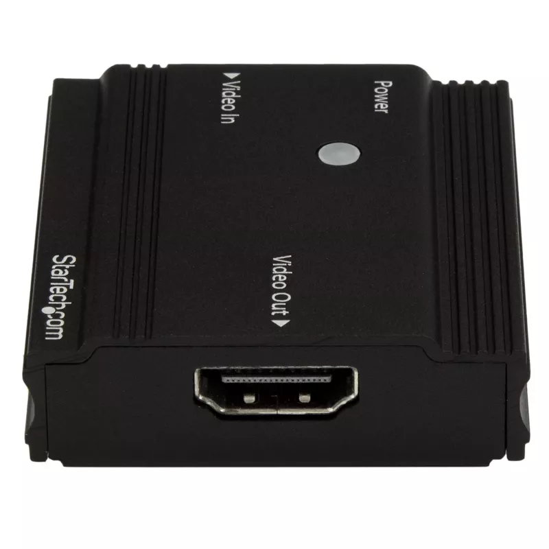 Amplificador de señal HDMI StarTech.com - Extensor HDMI - 4K 60Hz, 3840 x 2160 píxeles, repetidor AV, 35 m, negro, HDCP