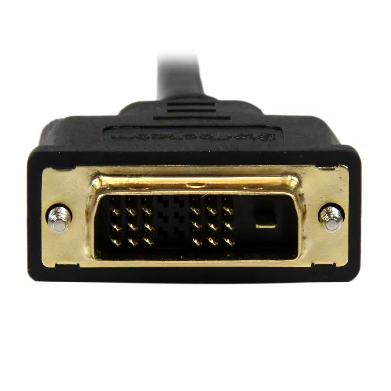 Cable Mini HDMI a DVI de 1 m (3,3 ft) StarTech.com - Cable DVI-D a HDMI (1920x1200p) - Conector macho Mini HDMI de 19 pines a conector macho DVI-D - Cable adaptador de monitor digital M/M - Adaptador Mini HDMI a DVI