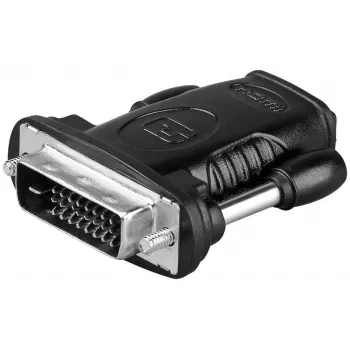 Adaptador de cable Microconnect HDM19F24 HDMI Type-A a DVI-D Dual Link (24+1 pines) negro