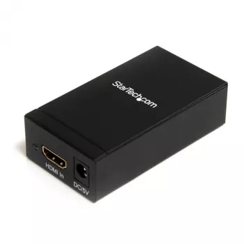 StarTech.com Convertidor activo de HDMI o DVI a DisplayPort, convertidor de vídeo activo, alimentación, negro, acero, CE, FCC, RoHS, 1920 x 1200 píxeles
