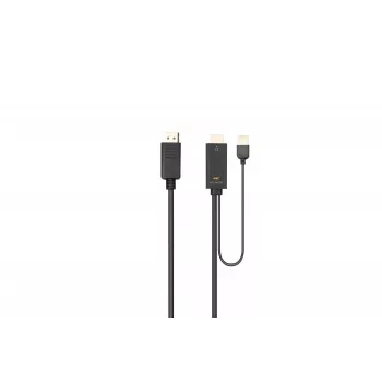 Microconnect HDMI-DP-CON2 Cable adaptador de vídeo 2 m DisplayPort negro