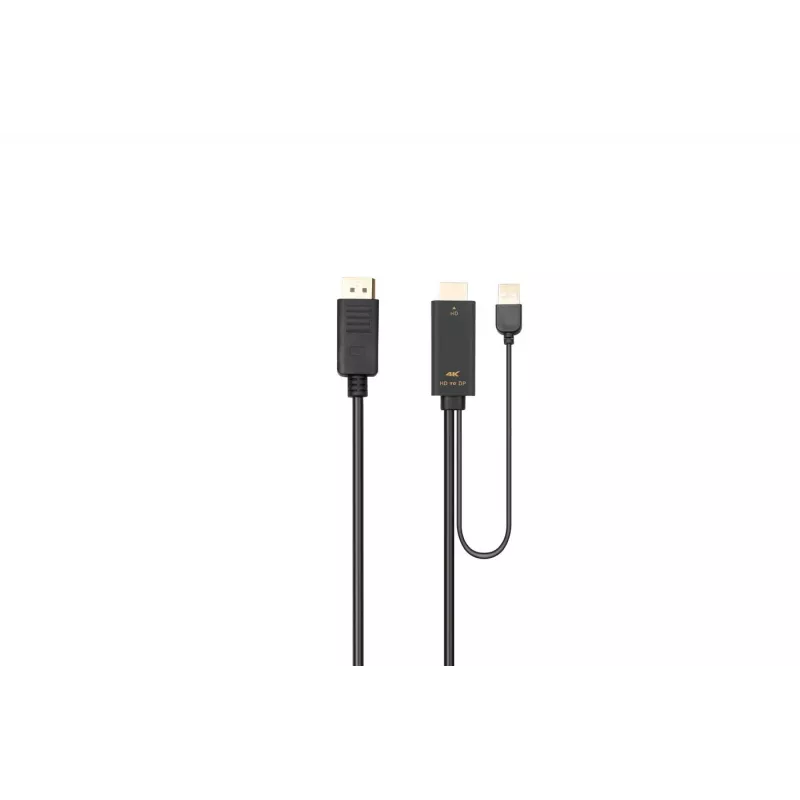 Microconnect HDMI-DP-CON2 Cable adaptador de vídeo 2 m DisplayPort negro