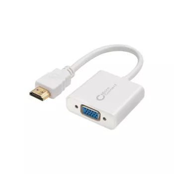 Microconnect HDMVGA1 Cable adaptador de vídeo 0,15 m HDMI Type-A (estándar) VGA (D-Sub) blanco