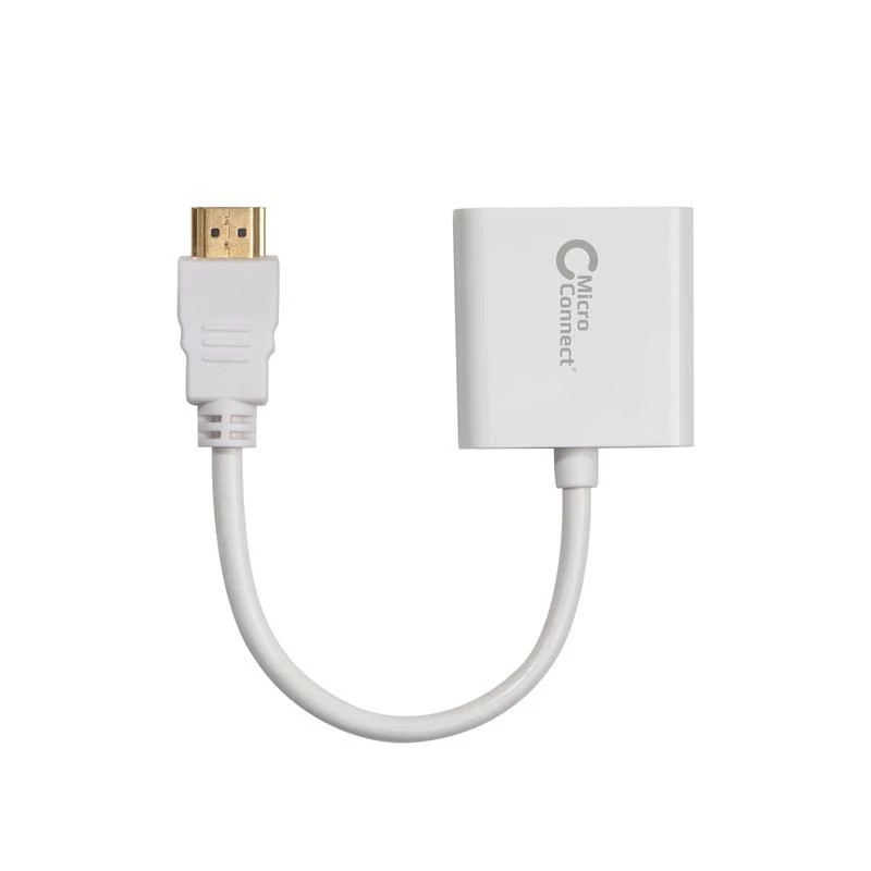 Microconnect HDMVGA1 Cable adaptador de vídeo 0,15 m HDMI Type-A (estándar) VGA (D-Sub) blanco