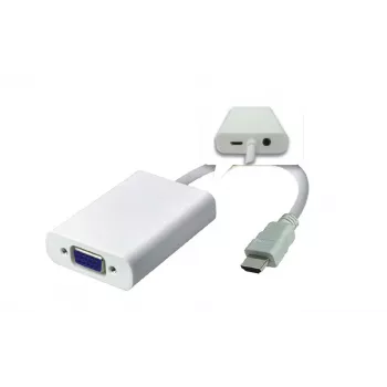 Microconnect HDMVGA2 Cable adaptador de vídeo 0,15 m HDMI Type-A (estándar) VGA (D-Sub) blanco