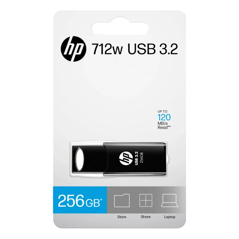 HP 712w Memoria USB 256 GB USB Type-A 3.2 Gen 1 (3.1 Gen 1) negro
