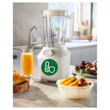 Batidora de vaso Philips HR2041/00 — 450 W, recipiente de plástico de 1,9 L, cuchillas de acero inoxidable, blanca