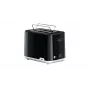 Tostadora BRAUN HT1010BK — 2 rebanadas, 900 W, negra, carcasa de plástico, ranura 132×35×119 mm