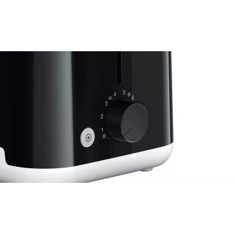 Tostadora BRAUN HT1010BK — 2 rebanadas, 900 W, negra, carcasa de plástico, ranura 132×35×119 mm