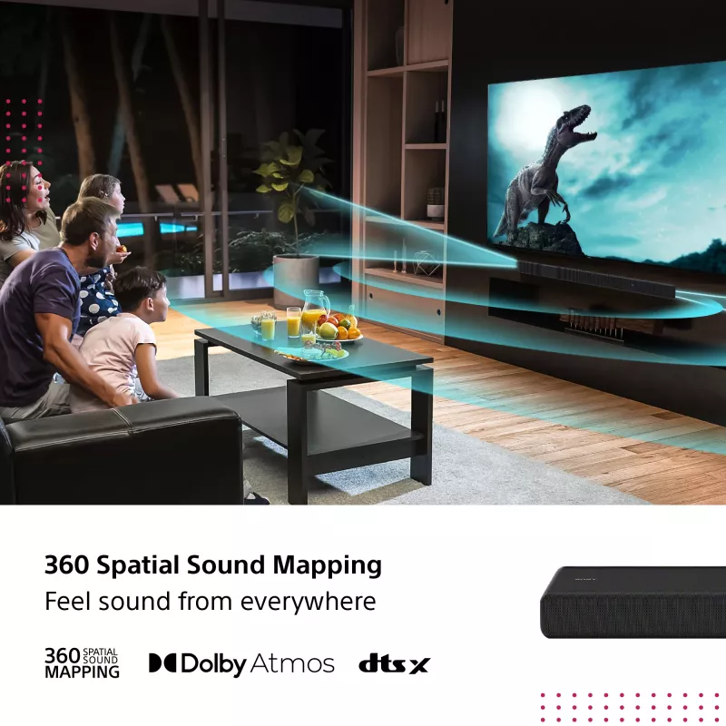 Barra de sonido Sony HT-A3000 negra 3.1 canales 250 W