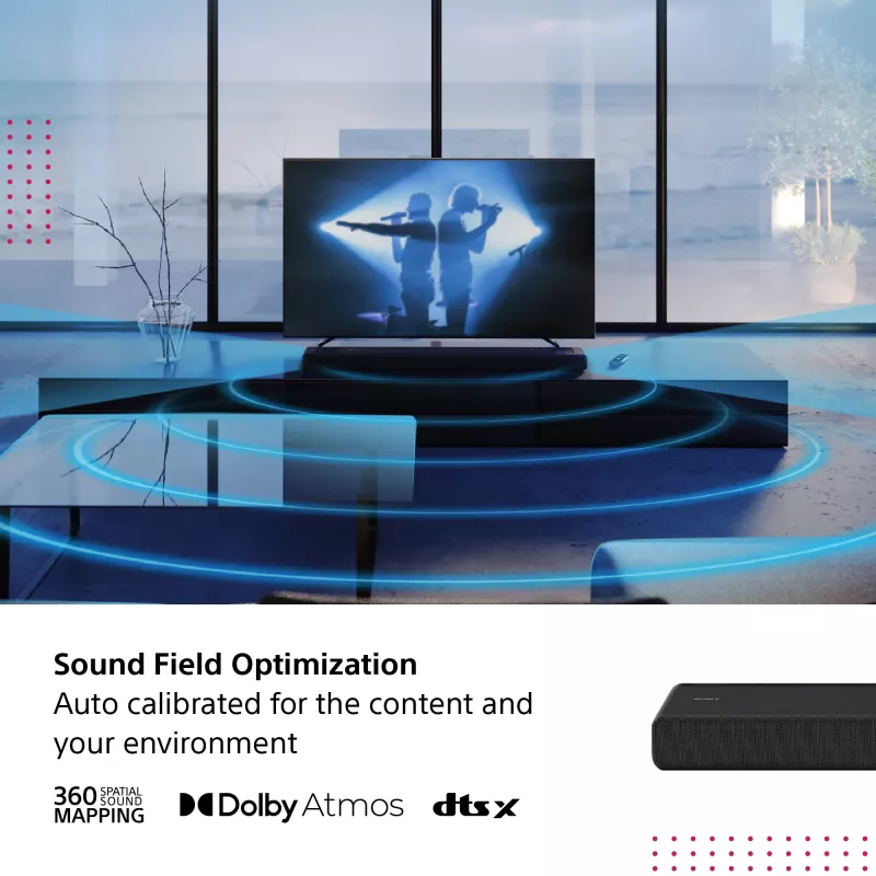 Barra de sonido Sony HT-A3000 negra 3.1 canales 250 W