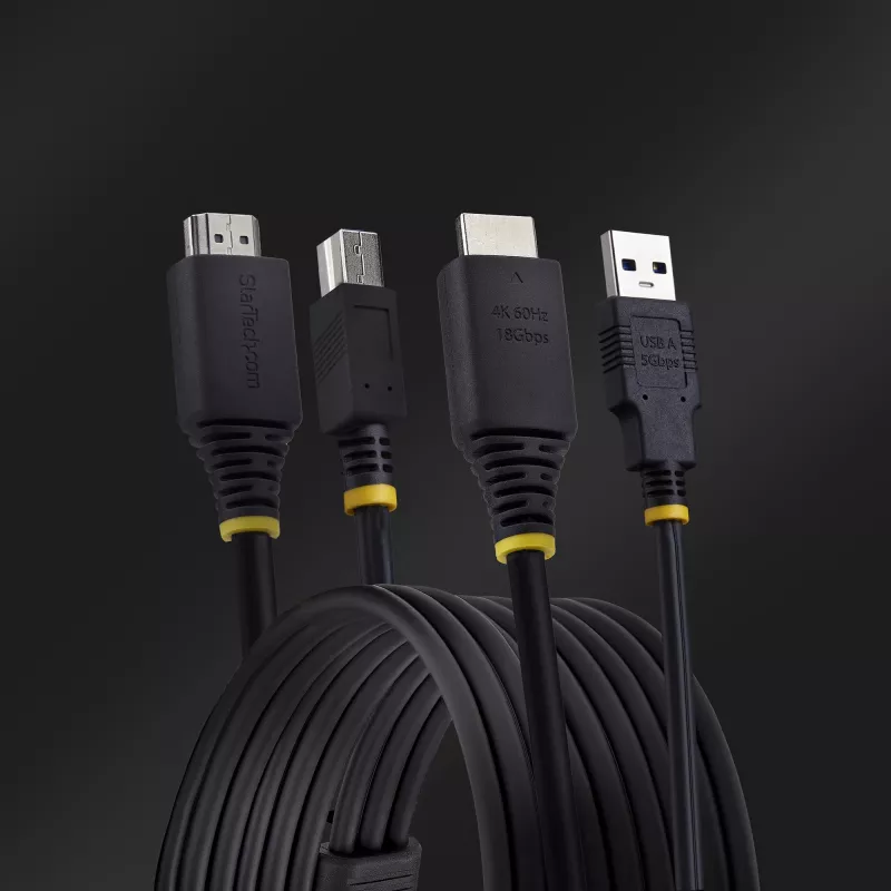 Cable KVM StarTech.com 1,8 m HDMI y USB 5 Gbit/s, 4K 60Hz, cable combo HDMI 2.0 y USB para conmutadores KVM