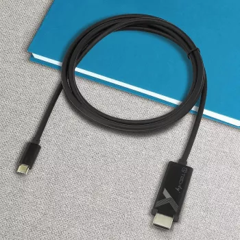 Cable adaptador Techly USB-C macho a HDMI 2.0 macho 4K 2 m negro