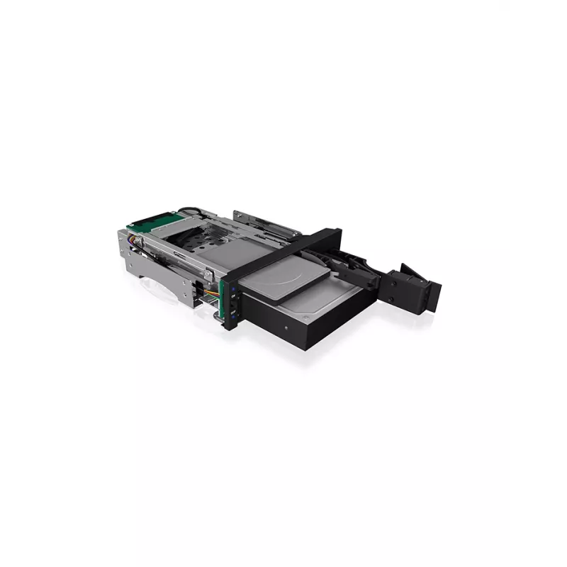 ICY BOX IB-173SSK bahía extraíble doble para 1x 2,5 y 1x 3,5 discos SATA/SAS