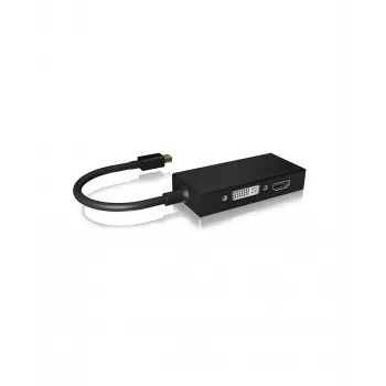 ICY BOX IB-AC1032 Mini DisplayPort DVI-D + VGA (D-Sub) + HDMI negro