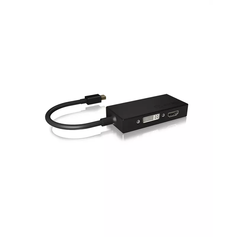ICY BOX IB-AC1032 Mini DisplayPort DVI-D + VGA (D-Sub) + HDMI negro
