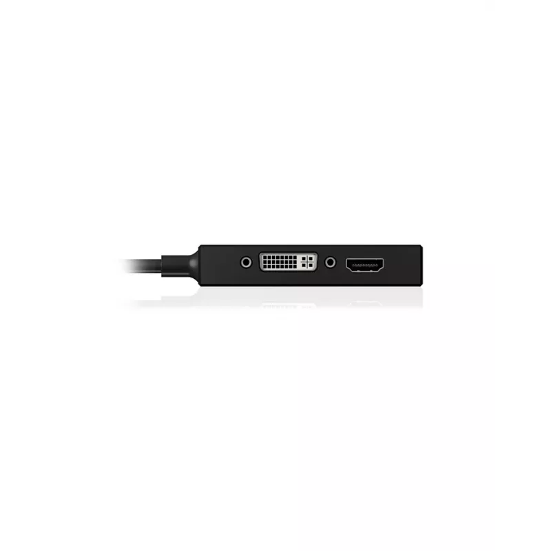 ICY BOX IB-AC1032 Mini DisplayPort DVI-D + VGA (D-Sub) + HDMI negro