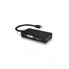ICY BOX IB-AC1032 Mini DisplayPort DVI-D + VGA (D-Sub) + HDMI negro