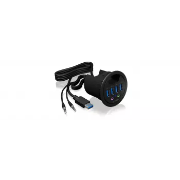 Regleta de enchufes ICY BOX IB-HUB1403A negra