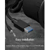 Hub de sobremesa ICY BOX IB-HUB1403A, 4 puertos USB 3.0, con entrada/salida de audio, negro
