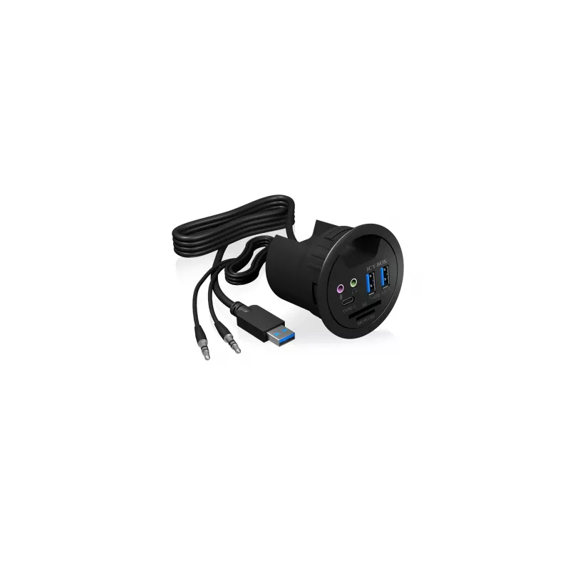Regleta de enchufes ICY BOX IB-HUB1404A negra