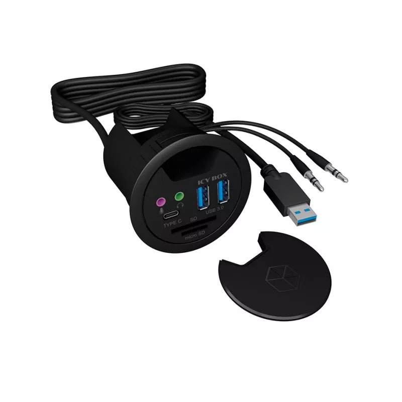 Regleta de enchufes ICY BOX IB-HUB1404A negra