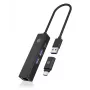 ICY BOX IB-HUB1439-LAN cableado USB 3.2 Gen 1 (3.1 Gen 1) Type-A negro
