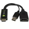 Techly ICOC-HDMI-DP12A adaptador de HDMI a DisplayPort con alimentación USB, 4K 30 Hz