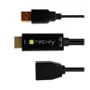Techly ICOC-HDMI-DP12A adaptador de HDMI a DisplayPort con alimentación USB, 4K 30 Hz