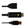 Techly ICOC-HDMI-DP12A adaptador de HDMI a DisplayPort con alimentación USB, 4K 30 Hz