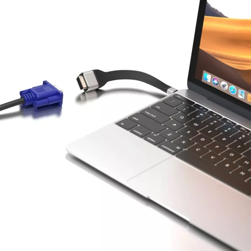 Cable adaptador de vídeo Techly ICOC-USBC-VGA 0,12 m USB Type-C VGA (D-Sub)