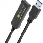 Cable USB Techly ICUR30100G USB 3.2 Gen 1 (3.1 Gen 1) 10 m USB A negro