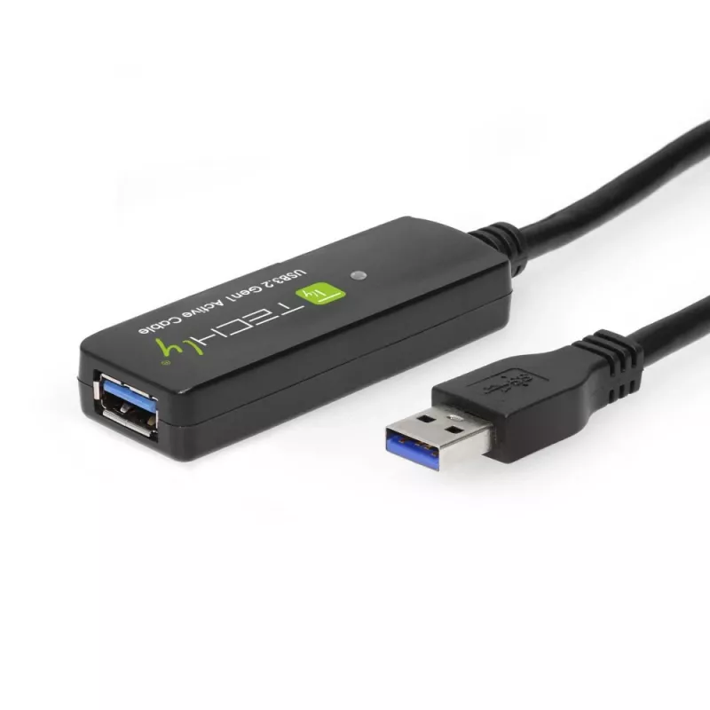 Cable USB Techly ICUR30100G USB 3.2 Gen 1 (3.1 Gen 1) 10 m USB A negro