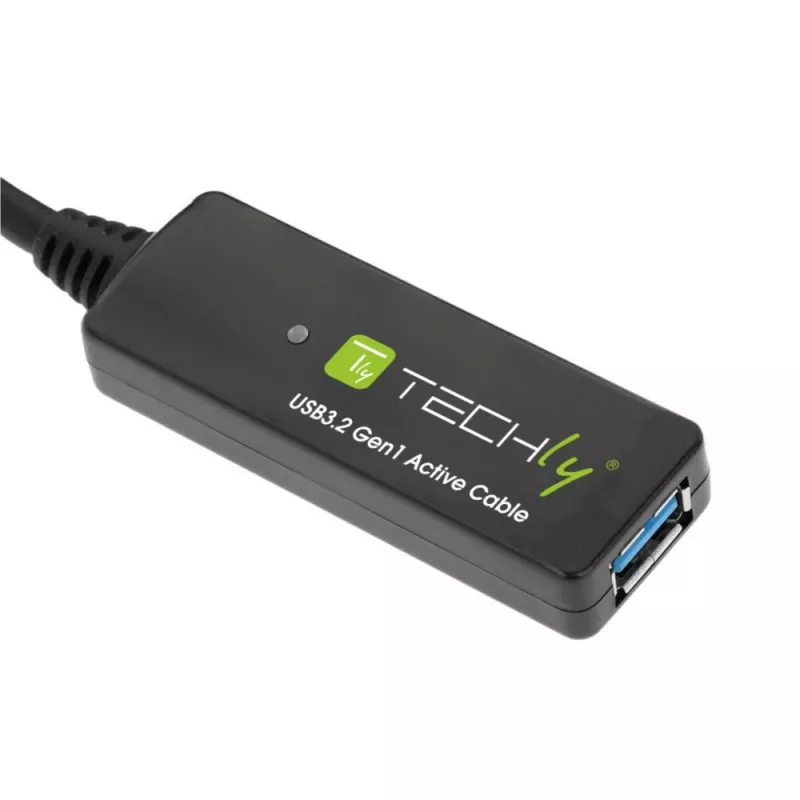 Cable USB Techly ICUR30100G USB 3.2 Gen 1 (3.1 Gen 1) 10 m USB A negro