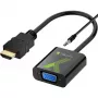 Adaptador convertidor de cable Techly HDMI a VGA con audio IDATA HDMI-VGA2A