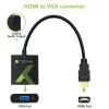 Adaptador convertidor de cable Techly HDMI a VGA con audio IDATA HDMI-VGA2A