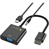 Adaptador convertidor de cable Techly HDMI a VGA con micro USB y audio IDATA HDMI-VGA2AU