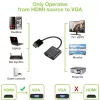 Adaptador convertidor de cable Techly HDMI a VGA con micro USB y audio IDATA HDMI-VGA2AU
