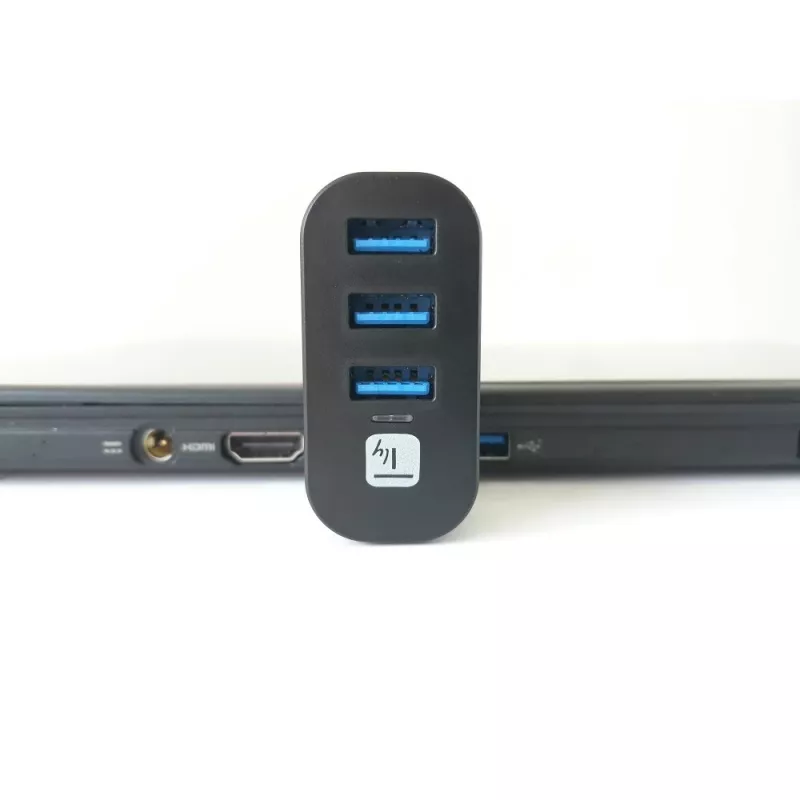 Techly IUSB3-HUB3-ROTB concentrador de interfaz USB 3.2 Gen 1 (3.1 Gen 1) Type-A 5000 Mbit/s negro
