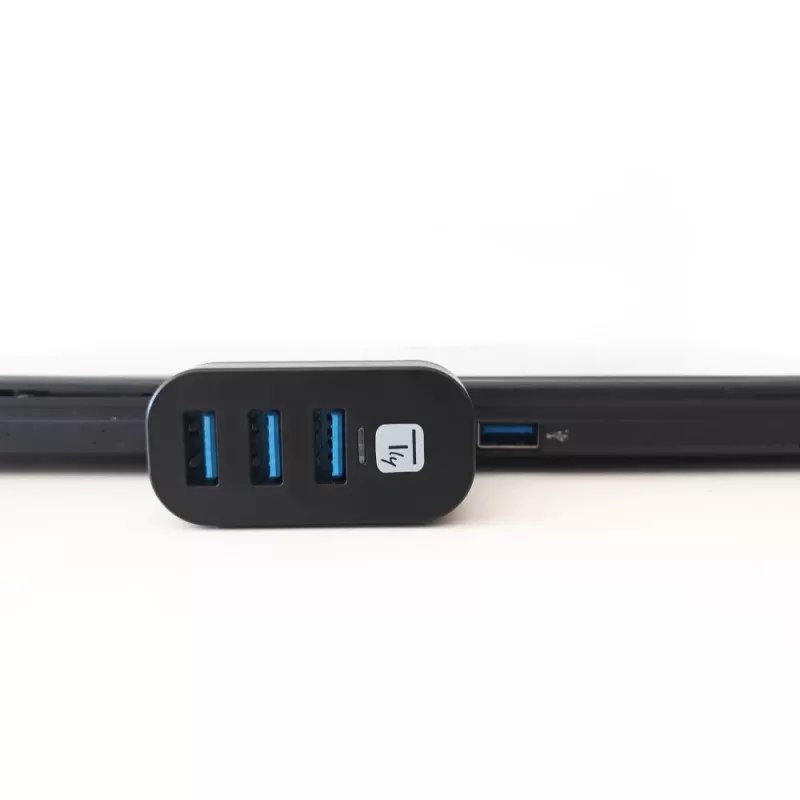 Techly IUSB3-HUB3-ROTB concentrador de interfaz USB 3.2 Gen 1 (3.1 Gen 1) Type-A 5000 Mbit/s negro
