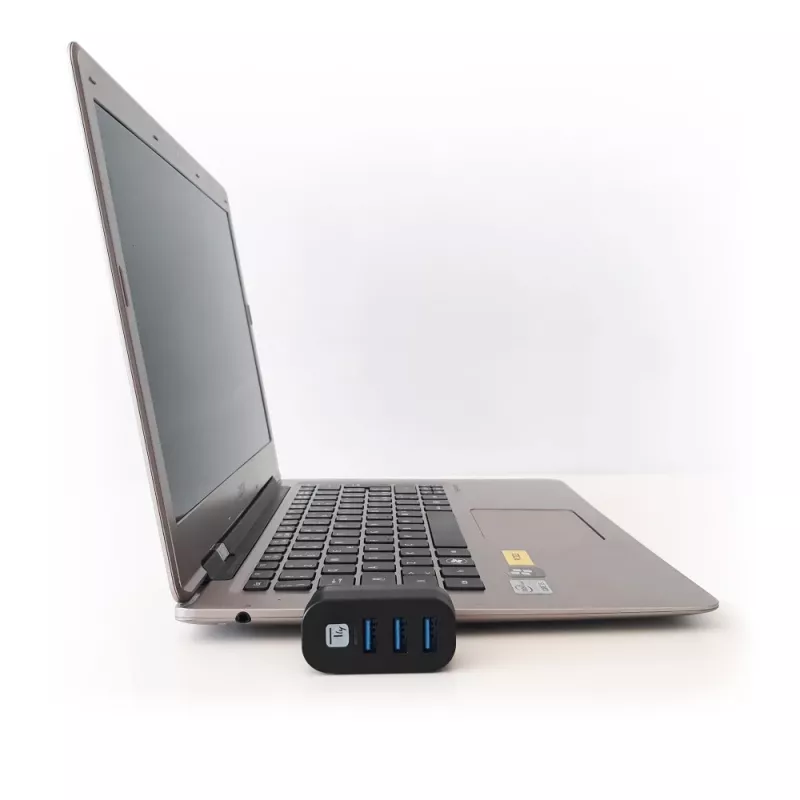 Techly IUSB3-HUB3-ROTB concentrador de interfaz USB 3.2 Gen 1 (3.1 Gen 1) Type-A 5000 Mbit/s negro