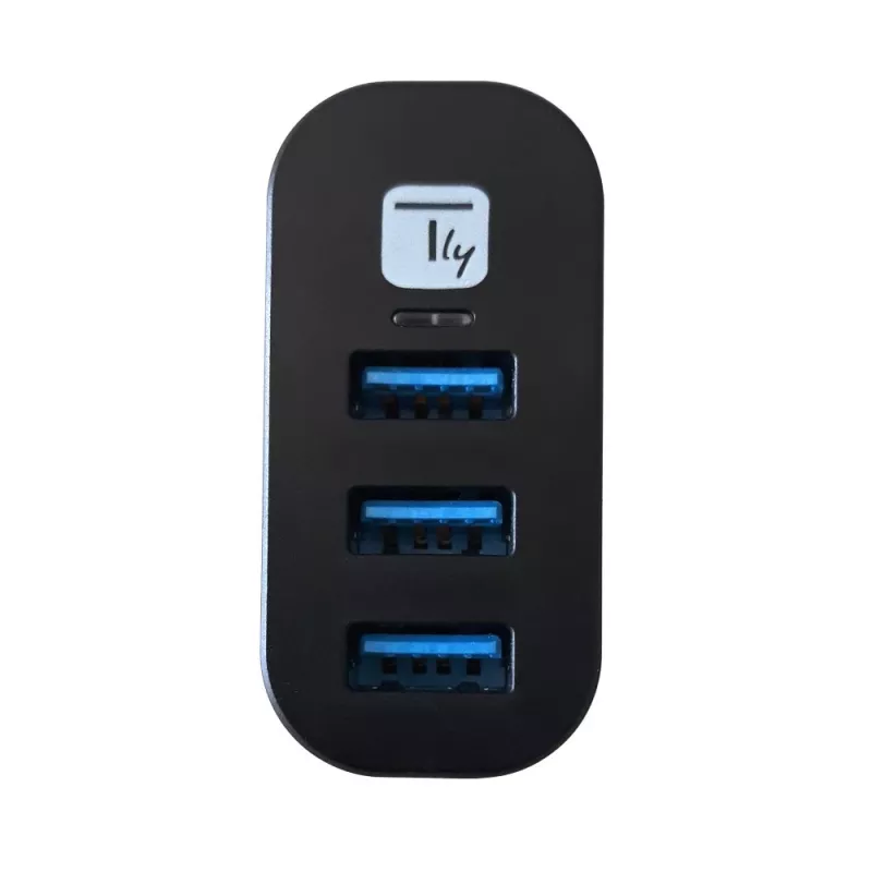 Techly IUSB3-HUB3-ROTB concentrador de interfaz USB 3.2 Gen 1 (3.1 Gen 1) Type-A 5000 Mbit/s negro