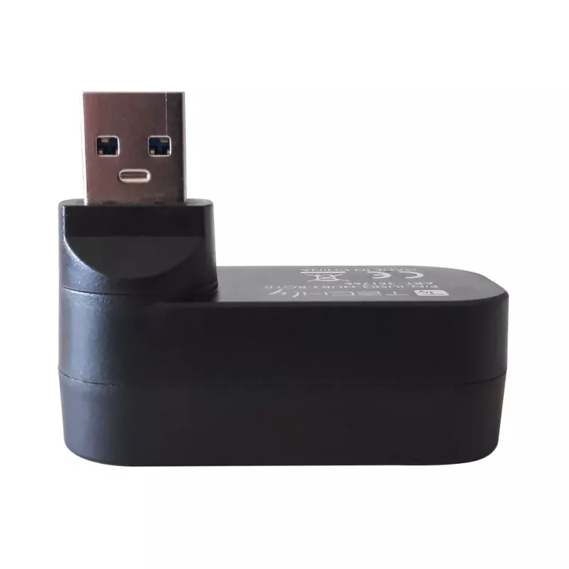 Techly IUSB3-HUB3-ROTB concentrador de interfaz USB 3.2 Gen 1 (3.1 Gen 1) Type-A 5000 Mbit/s negro