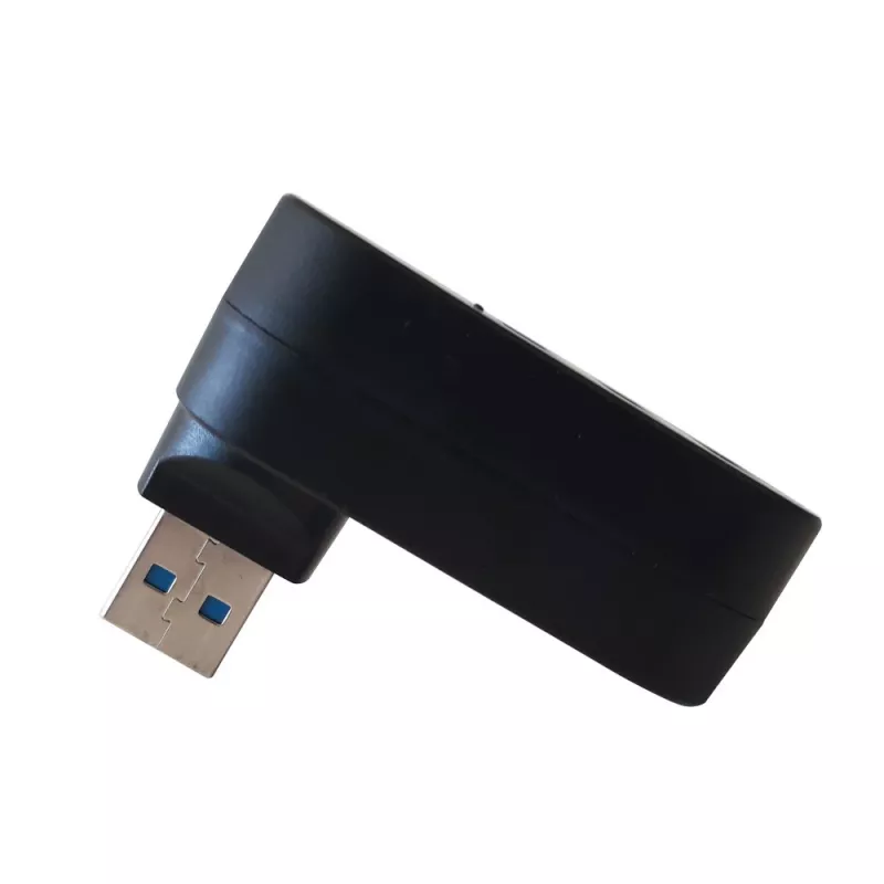 Techly IUSB3-HUB3-ROTB concentrador de interfaz USB 3.2 Gen 1 (3.1 Gen 1) Type-A 5000 Mbit/s negro