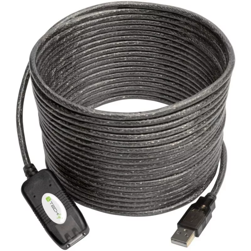 Techly cable de extensión activo USB 2.0 Hi-Speed 10 m IUSB-REP10TY