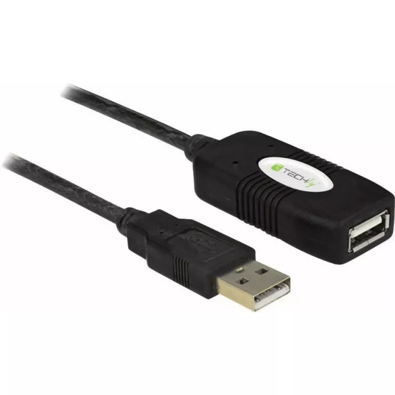 Techly cable de extensión activo USB 2.0 Hi-Speed 10 m IUSB-REP10TY