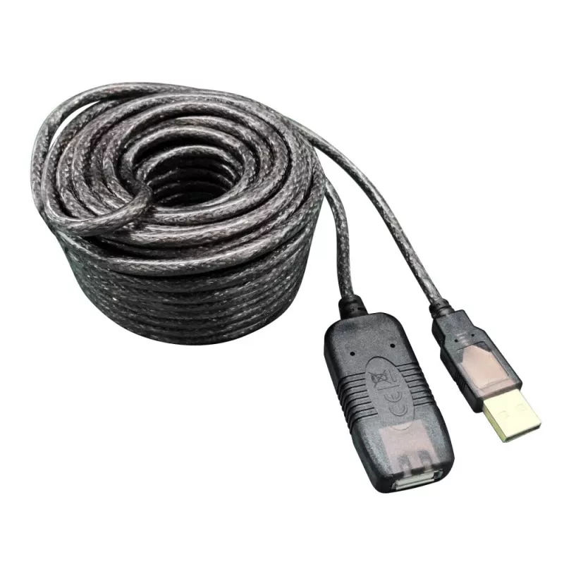 Techly cable de extensión activo USB 2.0 Hi-Speed 10 m IUSB-REP10TY